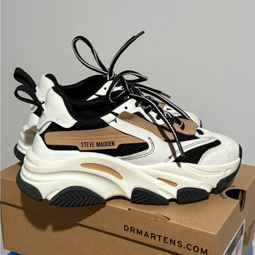 Steve Madden Black and White Sneakers